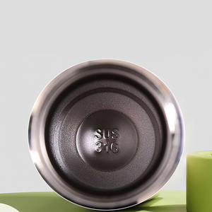 500ml Double‑Drink Vacuum Insulated Water Bottle 304 Stainless Steel With <b>Cup</b>‑Shaped Lid Handle Carry Lanyard Portable Travel - Product Image 2