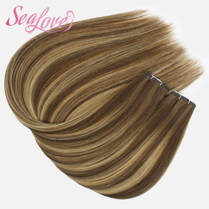 Trame hybride Genius Wefts de luxe, aspect noué à la main, découpable, pour cheveux fins, cheveux vierges slaves, trame invisible sans couture, 100g - Product Image 1