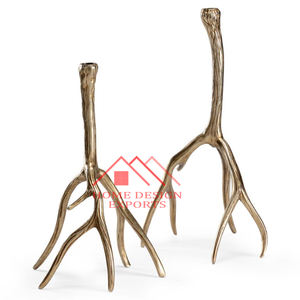 เชิงเทียนโลหะสีทองโบราณสำหรับตกแต่งโต๊ะแต่งงานเชิงเทียนอลูมิเนียมสำหรับโต๊ะอาหารค่ำ - Product Image 6