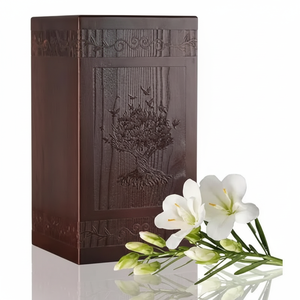 โกศเผาศพทำจากไม้ที่ทำด้วยมือทันสมัยสำหรับตกแต่งงานศพชายและหญิงโกศฝังศพ - Product Image 1