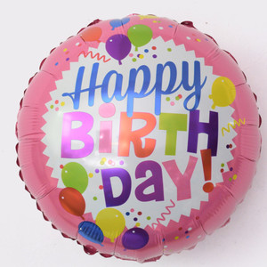 18 Inch Round Happy <strong>Birthday</strong> Mylar Balloon Assorted Styles BSCI Certified Factory - Product Image 4
