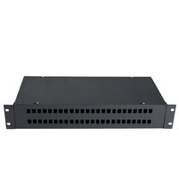 Kotak Terminal Tipe Geser Panel Tambalan Optik 1U 12/24/48 Port SC/LC/ST/FC Panel Patch Optik Dudukan Rak