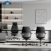 Chaise de bureau professionnelle en cuir, chaise de direction pivotante ergonomique, réglable en hauteur, dossier haut inclinable, pour pause déjeuner, atelier informatique