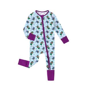 Neonato bambino di bambù abbigliamento a maniche lunghe con doppia cerniera pigiama invernale per ragazzi ragazze ODM per 6-9 9-12 <span class=keywords><strong>mesi</strong></span> - Product Image 5