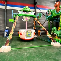 Manège Mini Pendule Dinosaure d'Origine avec Gondole Rotative, Manège Robuste à Fort Rendement pour Parc d'Attractions, Fête Foraine, FEC