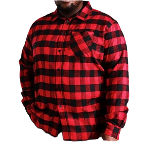 Camisa a Cuadros de Manga Larga con Cuello Cuadrado para Hombre, Talla Grande XL, Mezcla de Algodón con Cuentas, Cierre de Botón, Casual, Transpirable y Antiarrugas - Product Image 3