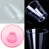 Gobelet en plastique transparent super épais en acrylique PC, résistant aux chutes, grande capacité, pour hôtels et soins dentaires, 9 oz, prix usine