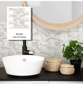Jorunns 3D sottopentro autoadesiva <span class=keywords><strong>mattonelle</strong></span> da parete Backsplash adesivi impermeabili bagni carta <span class=keywords><strong>copri</strong></span> muro buccia e Stick piastrelle - Product Image 6