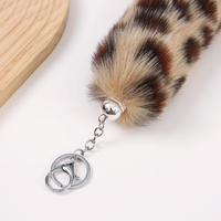 Imitation queue de renard porte-clés coloré fausse fourrure Animal queue breloque sac pendentif moelleux Pom Pom porte-clés