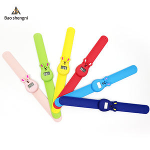 만화 캐릭터 LED 라이트 아날로그 시계 실리콘 어린이 스냅 프로모션 팔찌 장난감 시계 디지털 시계 어린이용 - Product Image 3