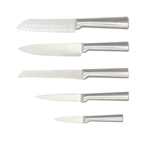 Wholesale <strong>5pcs</strong> Modern Stainless Steel Kitchen <strong>Knife</strong> <strong>Set</strong> Durable 3Cr13 Chef's Blade Cutlery for Kitchen Use - Product Image 2