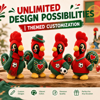 2028 Peluche Coq du Portugal, Thème Football Européen Personnalisé, Vente en Gros OEM ODM, Jouet en Peluche, Mascotte de Football, Cadeau
