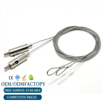 Support de fil personnalisé pince pour câble en acier inoxydable Kit de suspension de fil réglable pour plafond avec support de câble