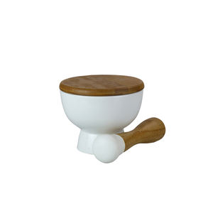 Juego de vajilla sostenible de cuchara de madera ecológica de 350-600ML, ensaladera de coco - Product Image 4