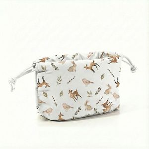 Custom Size Color Logo Printed Nylon Puffer Cosmetic <strong>Makeup</strong> Make up Skincare Beauty Storage <strong>Drawstring</strong> <strong>Bag</strong> - Product Image 2