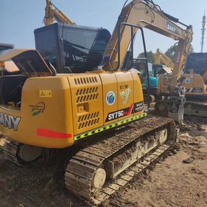 7.5 Ton Mini Digger In Low Working Hour China Made Used Sany SY75 Sany 60c Crawler ISUZU Engine <b>Excavator</b> Price Low On Sale - Product Image 2