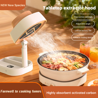 High-Suction Portable Desktop Range Hood Smoke Extractor Rechargeable Power Energy Efficient A+++ Mechanical Control for