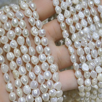 Muses Jewels - Grande réduction - Perles d'eau douce naturelles blanches de 3 mm à 6 mm - Perles baroques - Perles en vrac - Perlen Fur Die Schmuck Herstellung