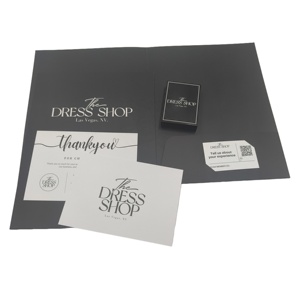 Tùy chỉnh A4 trình bày thư mục và Cảm ơn bạn thẻ với logo in ấn giá rẻ giá thẻ kinh doanh - Product Image 1