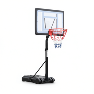 Canestro da basket portatile con altezza regolabile da 1,15m a 1,35m, tabellone in PVC per bambini dagli 8 ai 13 anni, uso domestico - Product Image 1