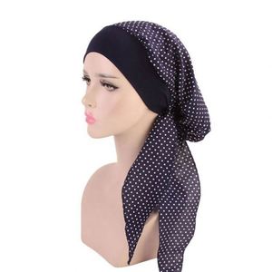 En gros, Bonnet chimio en coton imprimé style pastoral africain pour femmes, avec bandeau élastique, bonnet hijab à capuche et turban - Product Image 1