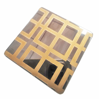 Panneau miroir en acier inoxydable 304 gravé à l'acide photosensible pour décoration, 0,8 mm