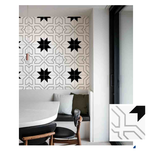 Azulejos de Cerámica Hechos a Mano Antideslizantes de Color Blanco y Negro con Textura de <span class=keywords><strong>Parquet</strong></span> y Ladrillo Refractario <span class=keywords><strong>para</strong></span> Paredes y Pisos Interiores, Estilo Tailandés - Product Image 4