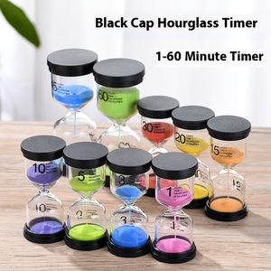 Kính hiện đại màu đen đồng hồ cát bán buôn 30-phút hẹn giờ Món quà sáng tạo ngủ Phễu đồ chơi đồ trang trí trang trí - Product Image 4