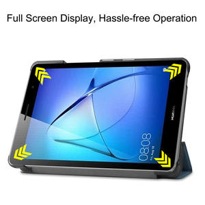 Triple pli porte-crayon dur PC PU cuir livre étui à rabat pour Huawei <span class=keywords><strong>Matepad</strong></span> T8 KOB2-W09 L09 - Product Image 5