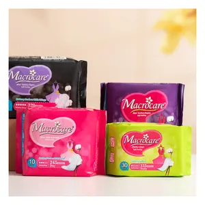 Almohadillas sanitarias femeninas de algodón orgánico absorbente para mujeres menstruales