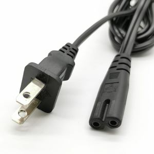 定制长度黑铜电源线 220V 18AWG <span class=keywords><strong>2</strong></span> 针交流电源线 - Product Image 6
