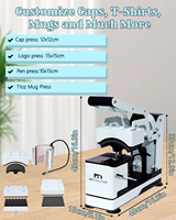 Presse à transfert thermique semi-automatique 4-en-1 : Solution économique pour l'impression de t-shirts, mugs, casquettes, logos et stylos