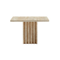 Travertin italien Beige Table basse Table à thé Table d'appoint pour salon meubles romains