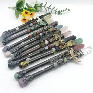 Wholesale Natural Healing Crystals Point Rainbow Fluorite Crystal Healing Stone Points Fairy Wand For Gift