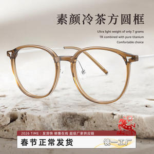 Montura de Gafas Cuadradas para Mujer Danyang 122608, Montura Completa Ligera de Titanio Puro, Lentes de PC, Gafas Graduadas - Product Image 3