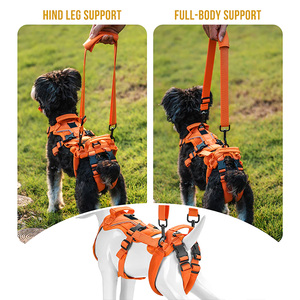 สายรัดเคลื่อนที่สำหรับสุนัขแบบงานหนักพร้อมแถบสะท้อนแสง การออกแบบตาข่ายที่สะดวกสบายสำหรับสุนัขขนาดเล็กถึงขนาดกลาง ง่ายต่อการสวมใส่และถอดออก - Product Image 4