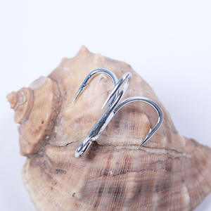 Hameçon triple renforcé <span class=keywords><strong>5X</strong></span> de haute qualité 8 # -5/<span class=keywords><strong>0</strong></span> #   Acier à haute teneur en carbone antirouille pour la pêche au thon en eau salée, matériel de pêche au gros gibier - Product Image 5