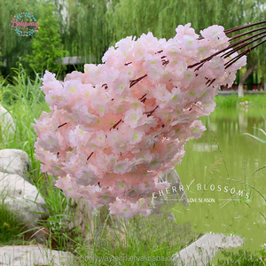 Ramas de flores de cerezo artificiales, arbustos artesanales, arbustos de flores con tallos, Flores Sakura, <span class=keywords><strong>Rama</strong></span> Artificial para decoración de boda - Product Image 3