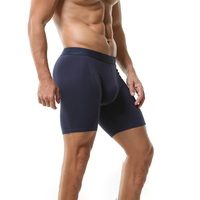 Boxer de base à bande élastique anti-usure à séchage rapide pour hommes sous-vêtements de sport et de fitness de marque privée