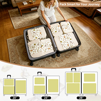 Ensemble de 4 cubes de rangement légers pour voyages, cubes de compression pour bagages à main, valises, voyages