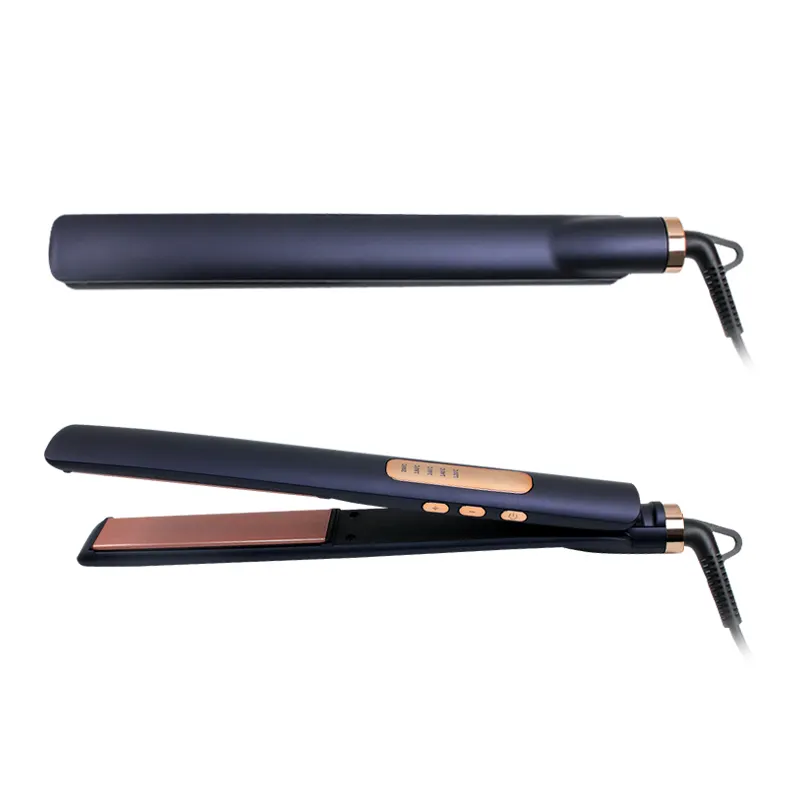 Factory Custom Private Label 2 In 1 LED Display Hair Straightener And Curler Women Fashion Curling Irons Luxury Matte Flat Iron
