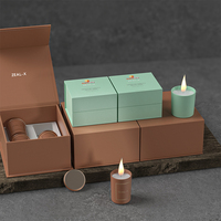 Boîte cadeau de luxe personnalisée pour l'emballage des bougies avec insert en EVA, fermeture magnétique, gaufrage, matériaux recyclés, boîte rigide