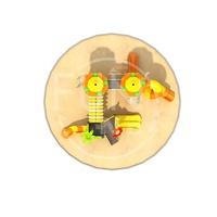 Ensemble de jeux d'extérieur pour enfants de qualité commerciale avec toboggan en spirale et filet d'escalade, en plastique résistant aux UV, pour parc d'attractions OEM/ODM
