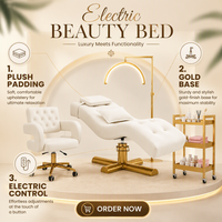 Table de massage inclinable de qualité supérieure pour extensions de cils, lit de beauté, mobilier esthétique pour salon de beauté