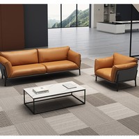 Fast Supply Speed Executive Luxe Moderne En Cuir Orange Vert Noir Salon Bureau Salle Canapé Ensemble