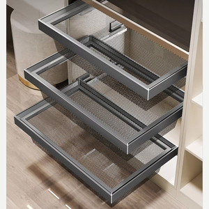 <span class=keywords><strong>Panier</strong></span> de rangement coulissant en fil métallique pour <span class=keywords><strong>armoire</strong></span> HNOSS, <span class=keywords><strong>panier</strong></span> <span class=keywords><strong>suspendu</strong></span> à tirer vers le haut - Product Image 1