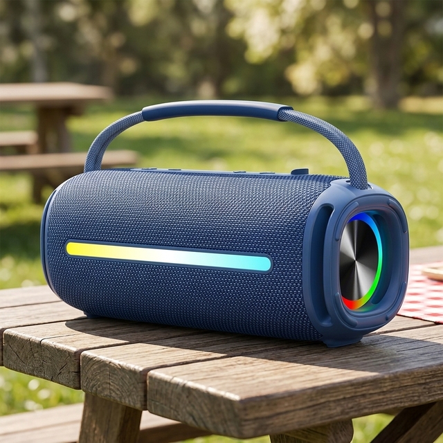 New Wireless for 5.3 Speaker Outdoor Plastic Waterproof Portable Super Heavy Bass with RGB Light Gaming Audio
