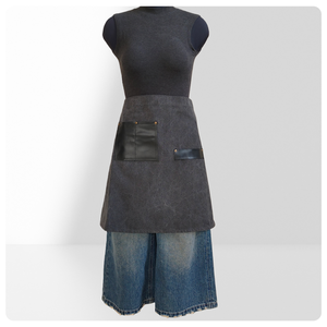 Grembiule da Lavoro Riutilizzabile in Tela alla Moda, Mezzo Busto Senza Maniche, per Chef, Cameriere, Uomo e Donna, Nero, per Ristorante, <span class=keywords><strong>Cucina</strong></span> Occidentale, Caffetteria - Product Image 2
