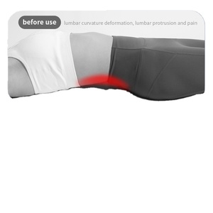 Memory Foam Thick Lower Back Pain Relief Support <b>Cushion</b> Gel Lumbar Pillow Knitted Removable Washable for Hotel Home Sleeping - Product Image 2