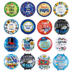 Nuevo Globo Redondo de Papel de Aluminio para el Día <span class=keywords><strong>del</strong></span> Padre en Español, Mercado Sudamericano, Globo Decorativo de Mylar para Papá, Artículos para Fiestas - Product Image 5